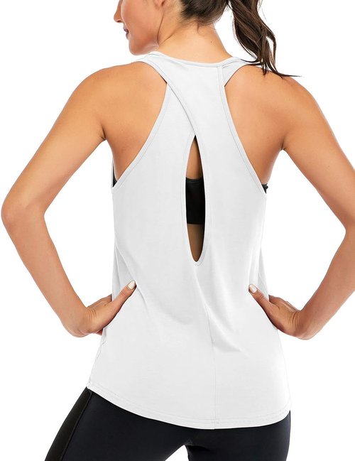 ICTIVE Women's Racerback Workout Tank Top - Open Back Design for Comfort | Ideal for Yoga & Running