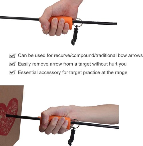 KRATARC Archery Arrow Puller - Efficient Target Remover with Convenient Belt Clip