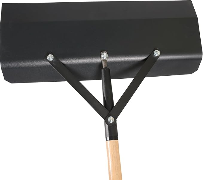 SCENIC ROAD Farm & Ranch Scraper Tool – Heavy Duty Ice Scraper with 24" Steel Blade & 58" Handle Floor Scraper – Metal Scraper for Driveway Ice, Barn, Paint or Wood – Made in USA (Model SR24SPRNG)