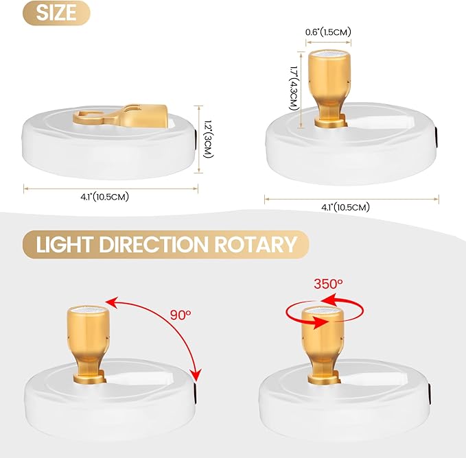 HAMVIDNE LED Spotlight, Rechargeable Battery Picture Lights, Uplighting Indoor