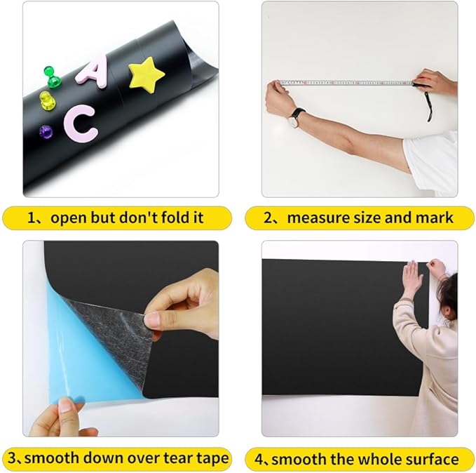 Magnetic Chalkboard Contact Paper, Magnetic Black Board Wall Decal