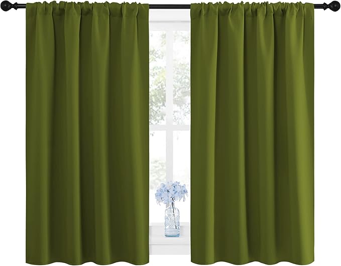 NICETOWN Window Curtains Blackout Drapes, Thermal Insulated Solid Rod Pocket