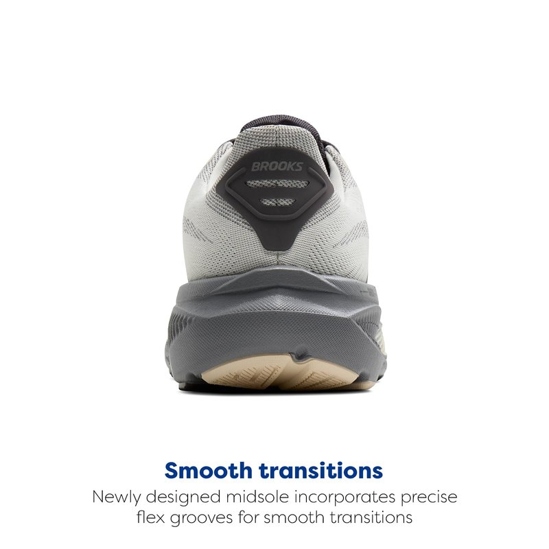Brooks Men’s Ghost 17 Neutral Running Shoe - Vaporous Grey/Primer/Sand - 7.5 Medium