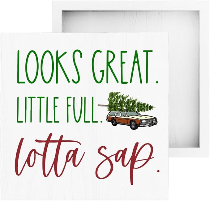 National Lampoons Christmas Vacation Decor for Home Christmas Vacation Decorations for Room Office Xmas Tiered Tray Decor 5 X 5 Inches