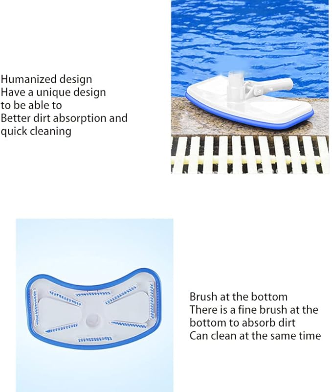 30.5x15cm Portable Pool Cleaning Suction n Cleans Floor Debris for Inground and Above ound Swimming Pools