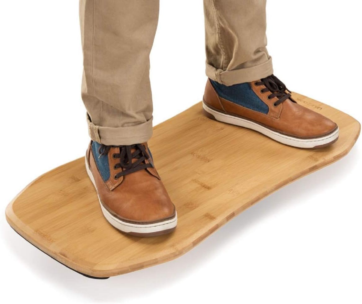 UPLIFTDESK Bamboo Motion-X Balance Board - 27” Ergonomic Wobble Board for Core Stability & Anti-Fatigue