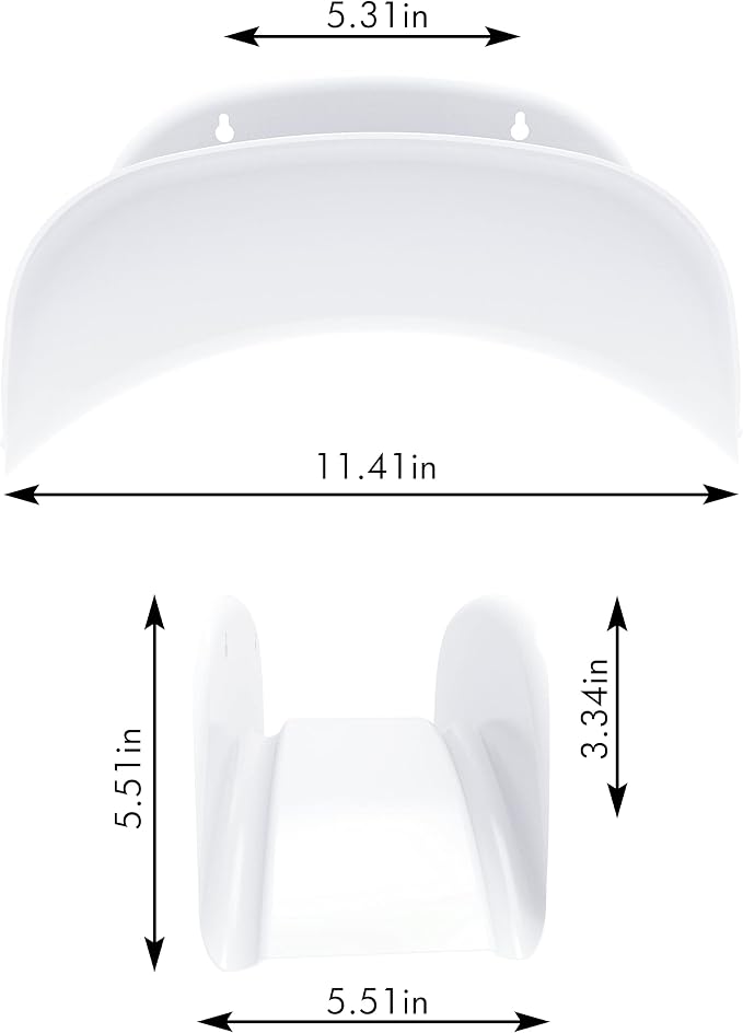 Gardzen 2-Pack Heavy Duty Hose Hanger Wall Mount, Metal Hose Holder, Hook, Rack, Support for Outside, White
