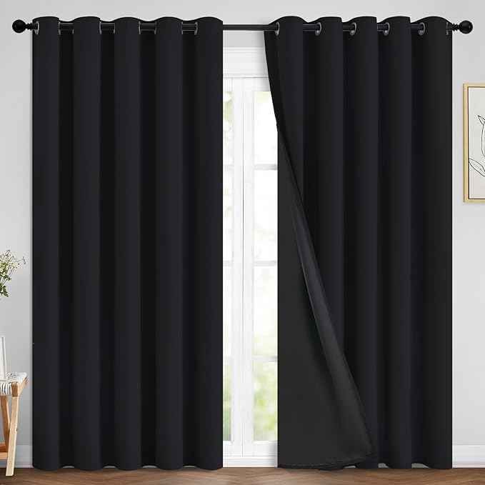 Yakamok 84 Inch Length 100% Blackout Curtains