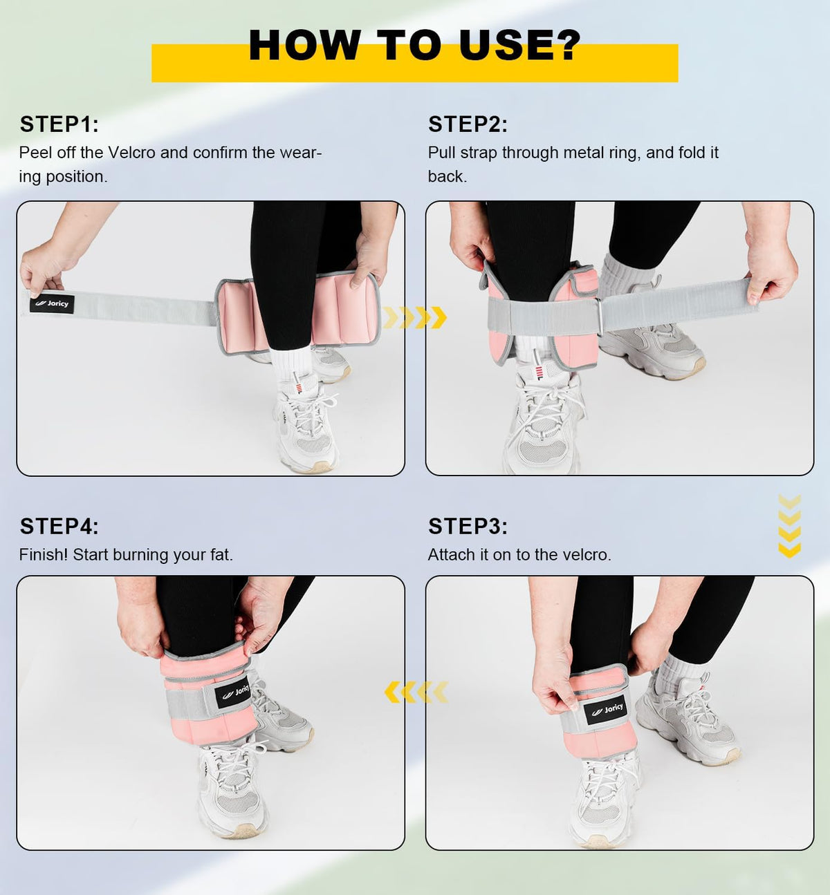 Skiennix Adjustable Ankle Weights - Removable Weight for Strength Training | 1-10 LBS, 1 Pair