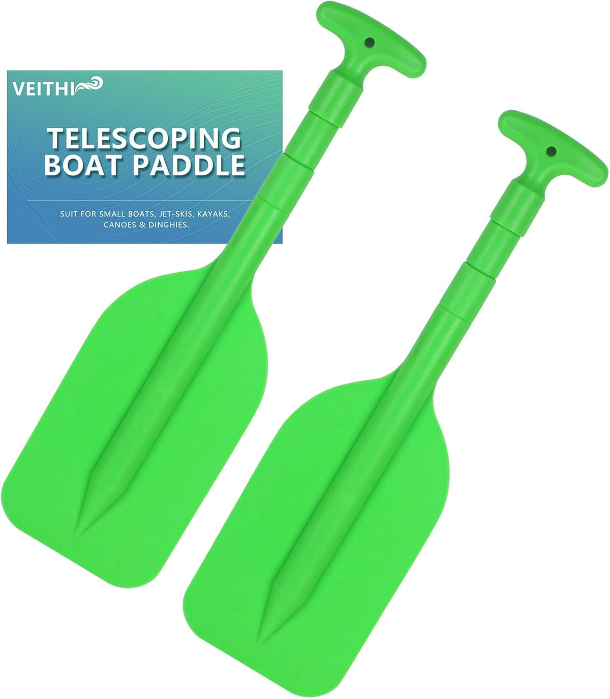 Skiennix Telescoping Boat Paddle - Collapsible Oar with Anti-Slip Grip | 2-Pack for Kids & Adults