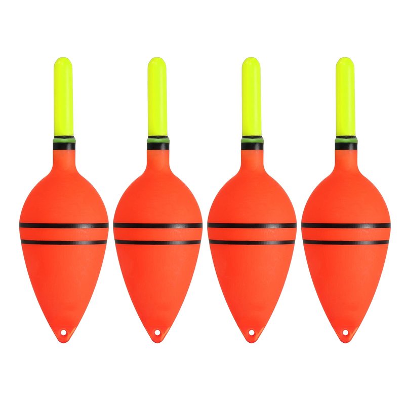 PATIKIL 0.5oz Lighted Fishing Slip Bobbers, 4 Pack EVA Light Up in Green Fishing Float for Night Fishing