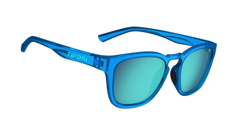 Tifosi Optics Smirk Sunglasses (Electric Blue, Sky Blue Mirror with AR)