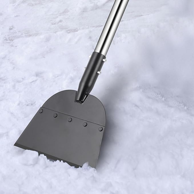 Snow Shovel,Ice Scraper Tool for Driveway,Cleaning Weed Removal Tool Floor Scraper Long Handle Flat Shovel Snow Ice Chopper Ice Removal Tool for Walkway Driveway Road Clean