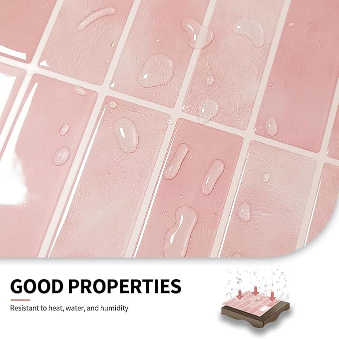 Peel and Stick Backsplash 3D Wall Tiles, Self-Adhesive, Oil Proof, Waterproof