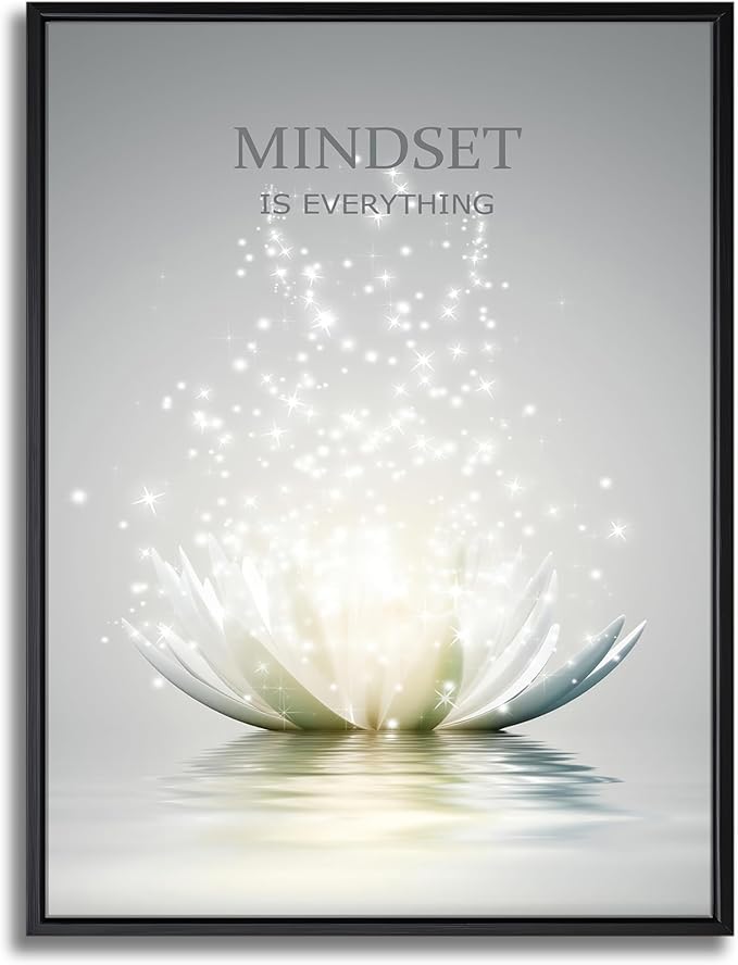 Floating Framed Zen Wall Art, Just Breathe Picture Poster