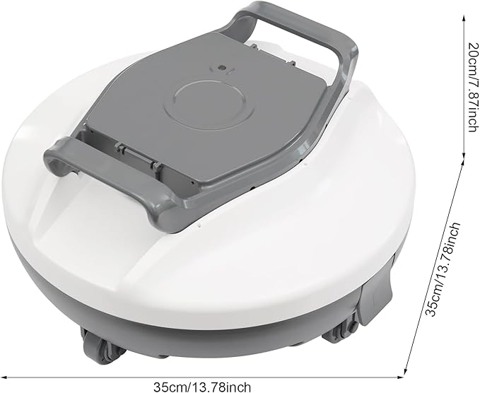 Cordless Robotic Pool Cleaners, Automatic Swimming Pool Cleaning Machine High Efficiency Pool Cleaning Robot, for Pools, Spas, Hot Tubs, and Landscape Pools (Grey, White)
