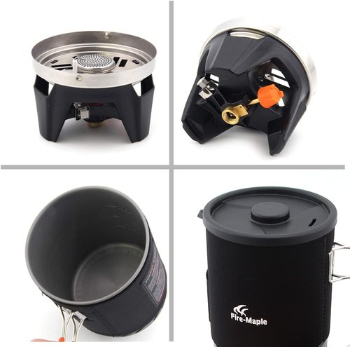 Fire-Maple Fixed Star 1 Camping Backing Stove Cooking System with Camp Pot Portable Propane Gas Stove Burner