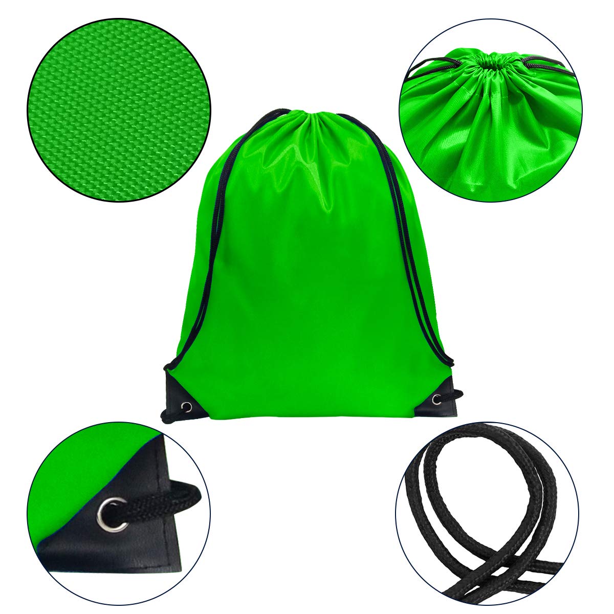 GoodtoU Drawstring Bags, Nylon Backpack for Sport, Traveling, Team (60Pcs, Sky Blue)