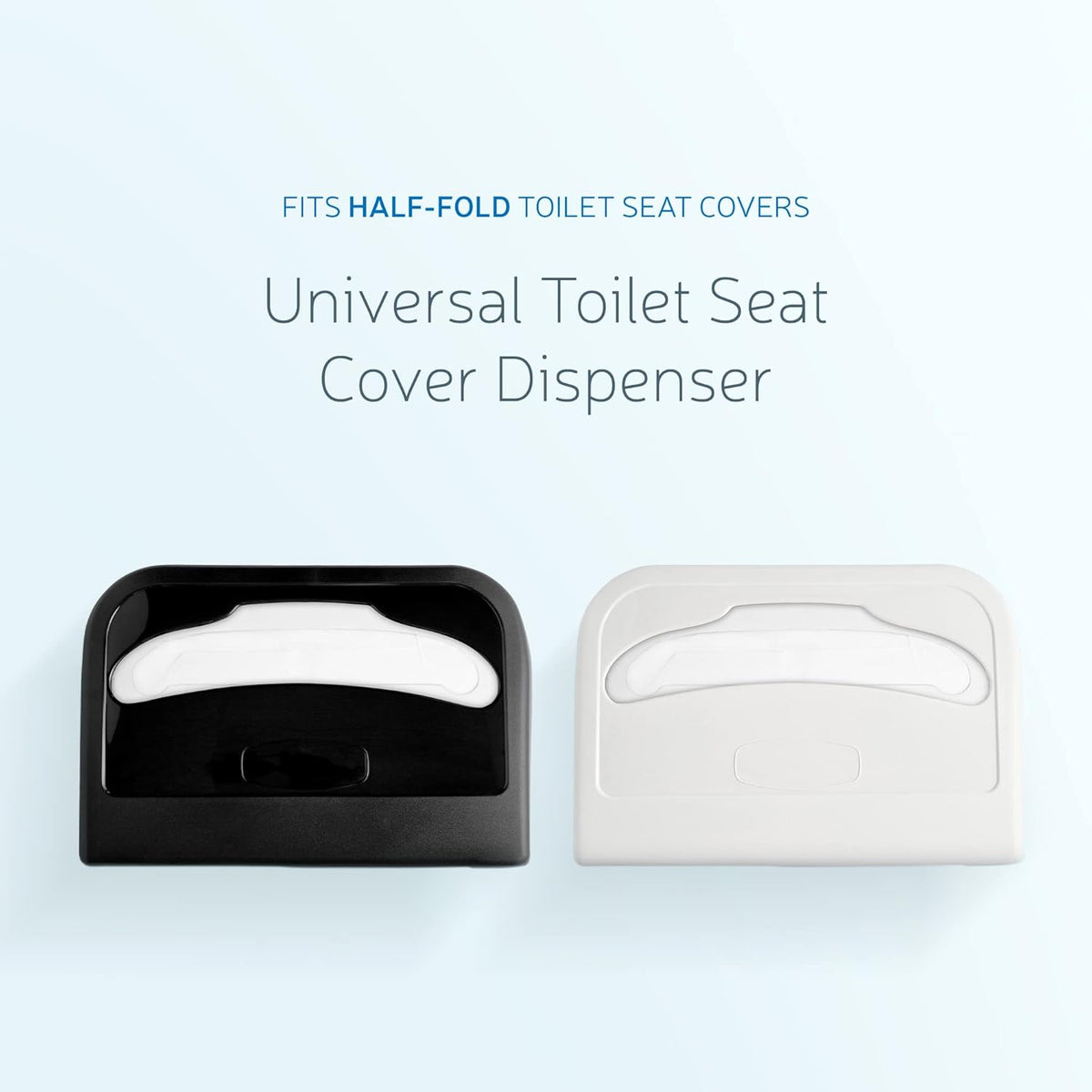 EZbrnd Wall Mount Half-Fold Toilet Seat Cover Dispenser for Commercial/Washroom/Office, Seat Cover Paper Sold Separately, White, 3100-EZ