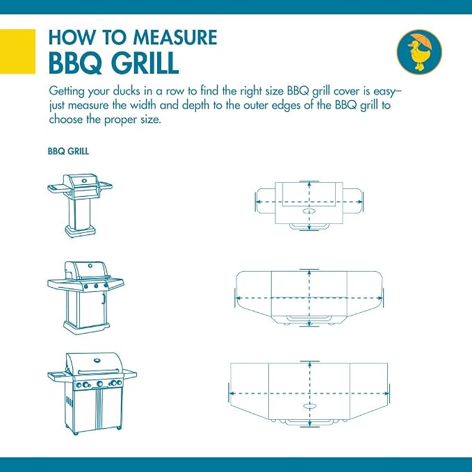 DUCKCOVERS Ultimate Waterproof BBQ Grill Cover, 70 Inch, Grill Cover, Grill Cover for Outdoor Grill, BBQ Cover