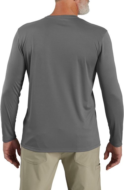 Carhartt Men's Force Sun Defender Lightweight Long-Sleeve T-Shirt | Graphic Logo Design
