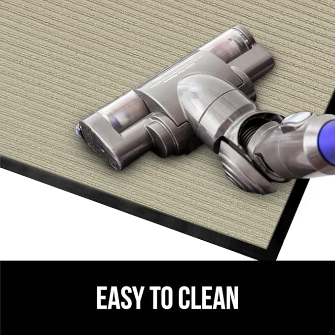 GORILLA GRIP Traffic Guard Door Mat, 72x48, Heavy Duty Welcome Mats, Commercial Office Space Doormat, Waterproof, Fade Resistant, Strong Rubber Backing, Low Profile, Shoe and Boot Scraper, Beige