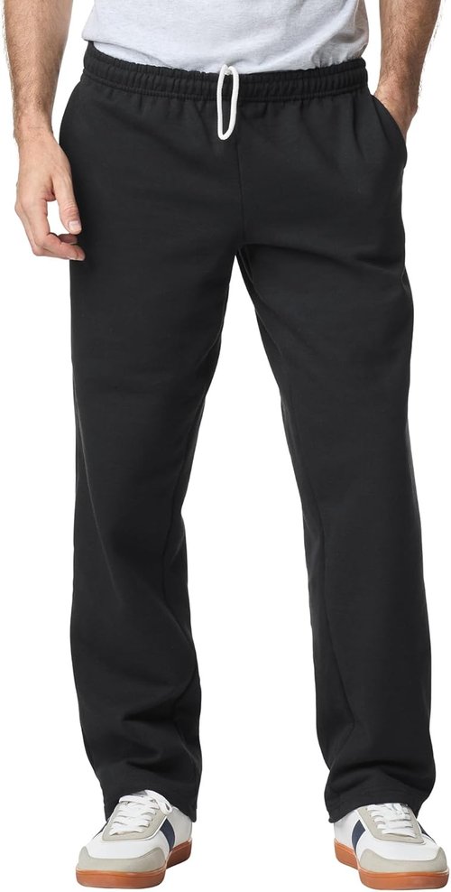 Gildan Fleece Sweatpants - Comfortable Open Bottom Design with Pockets | Adult Size G18300