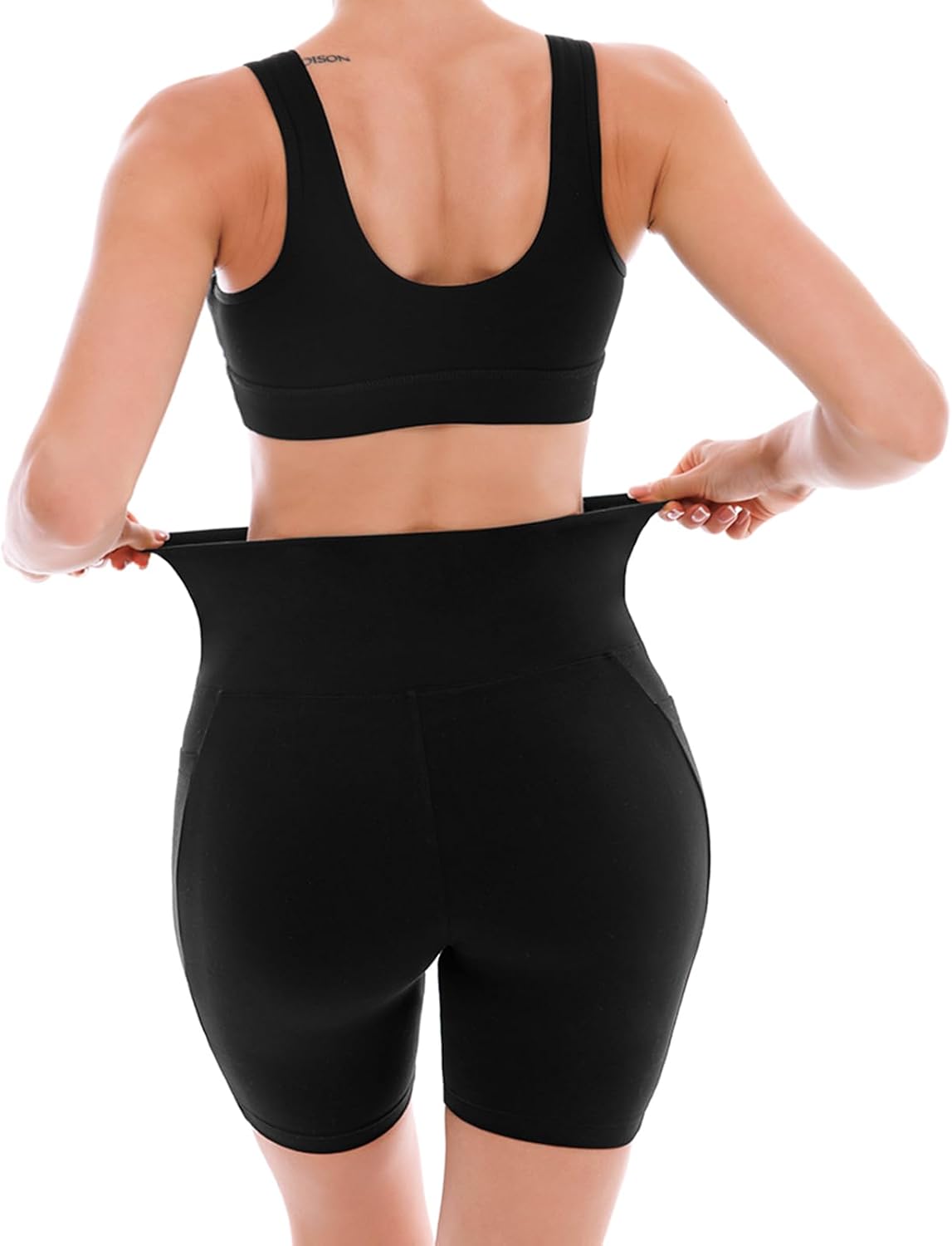 SINOPHANT Biker Shorts - High Waist, Buttery Soft Fabric with Pockets | 2 Pack for Yoga & Gym