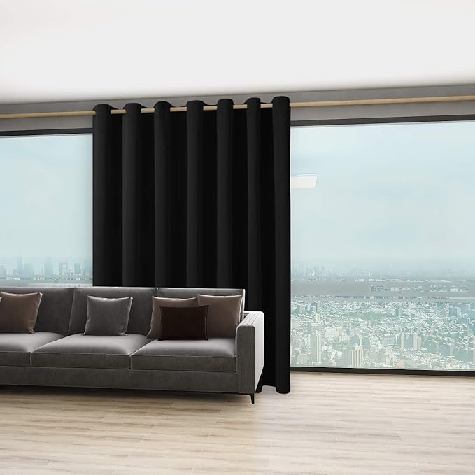BONZER Extra Wide Room Divider Curtain Total Privacy Wall Noise Reducing