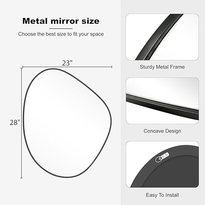WallBeyond Asymmetrical Mirror, Irregular Wall Mirror