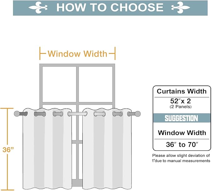 ChrisDowa Small Window Curtains