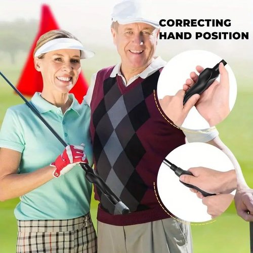 2 Pack Golf Grip Trainer | Grip Trainer Golf Training Aid for Golf Swing Trainer Series for Correct Posture, Hand Placement & Grip Strength, Fits Beginners to Advanced Golfers (Black+Black)