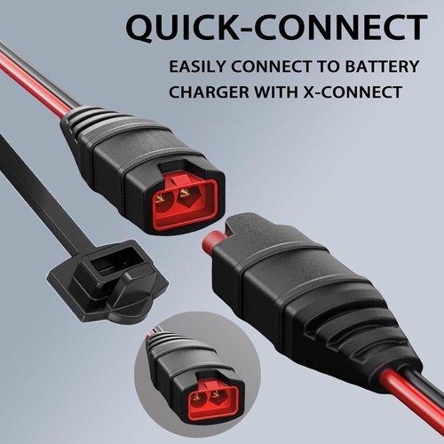 GC002 X-Connect | NOCO Battery Charger Accessories - 2 Pack M6 (1/4in) XL Eyelet Terminal Cables