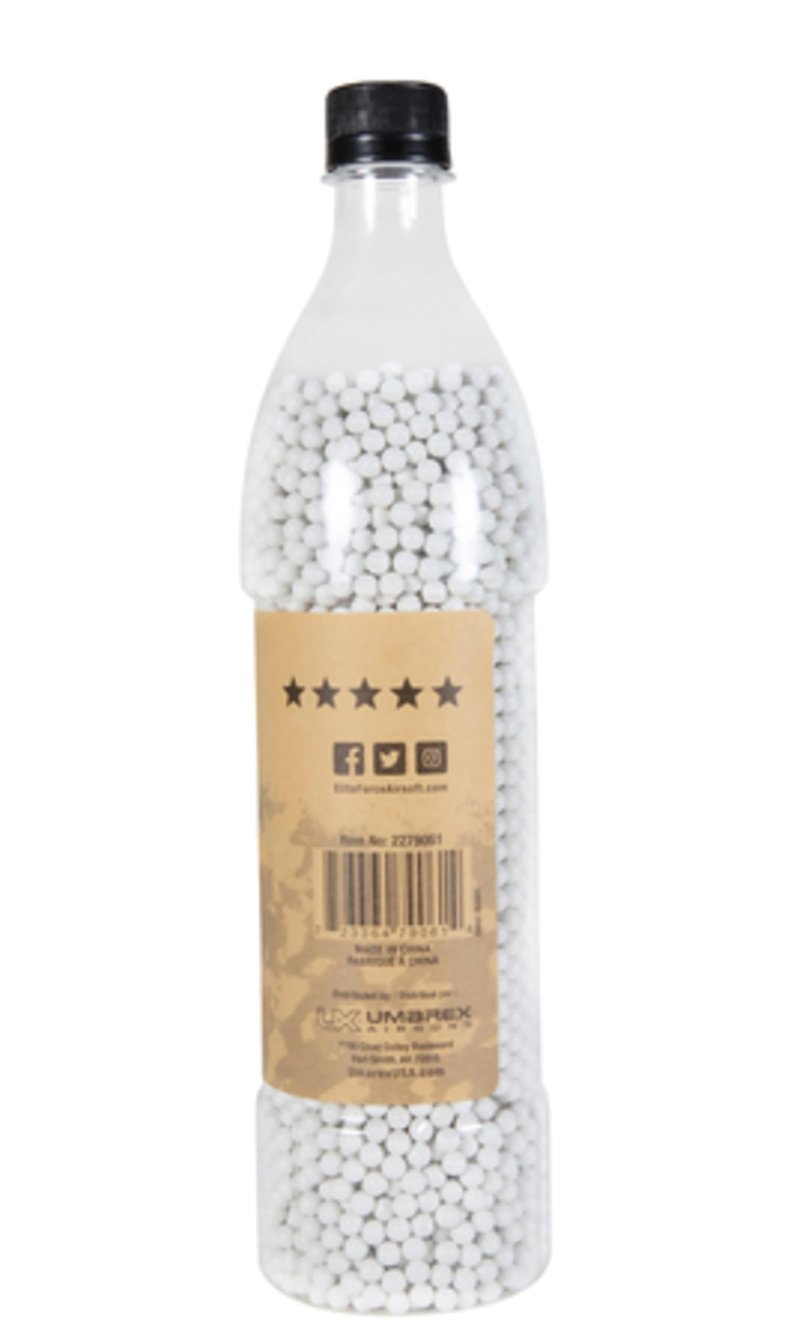 Elite Force Premium Biodegradable 6mm Airsoft BBS Ammo, .25 Gram, 5000 Count