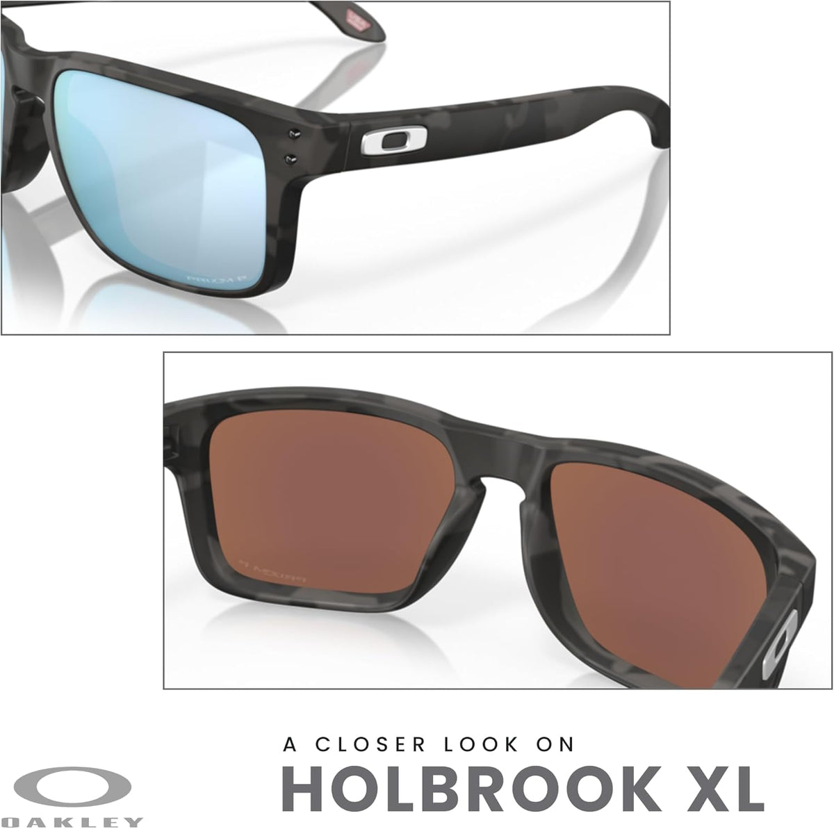 OAKLEY Holbrook OO9102 Square Sunglasses for Men+ Bundle Accessory Leash Kit, Microfiber Pouch
