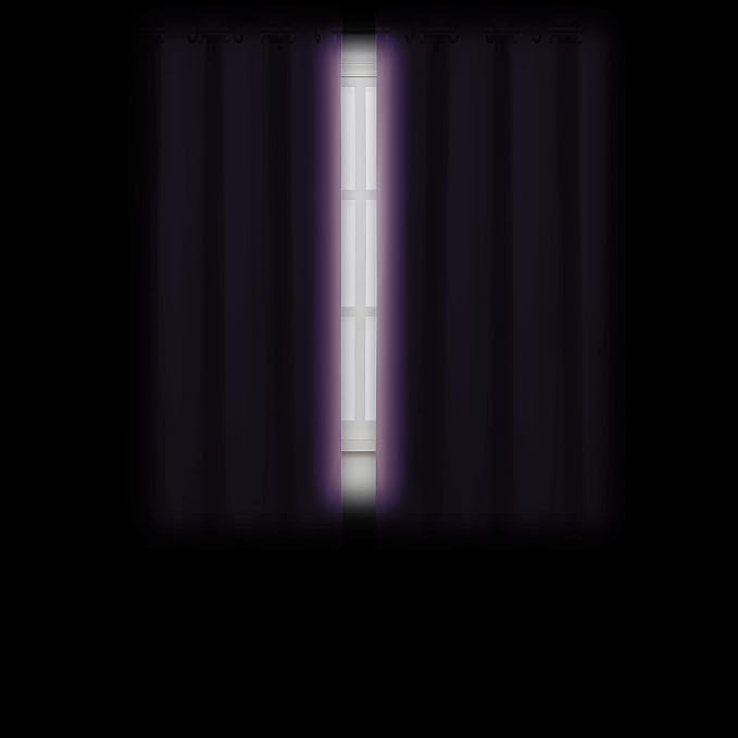 LEMOMO Lavender Blackout Curtains 66 x 63 Inch Length/Set of 2 Curtain