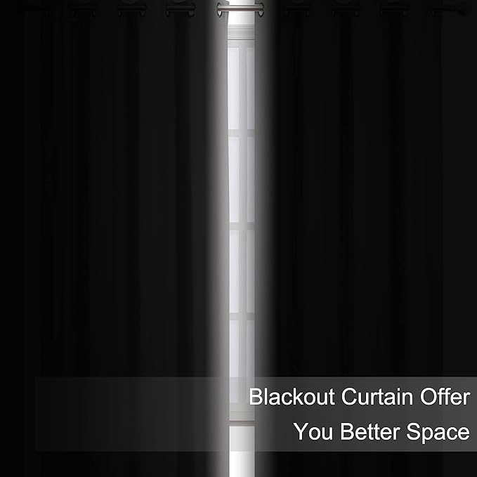 LEMOMO Blackout Curtains 42 x 95 inch/Light Grey Curtains Set of 2