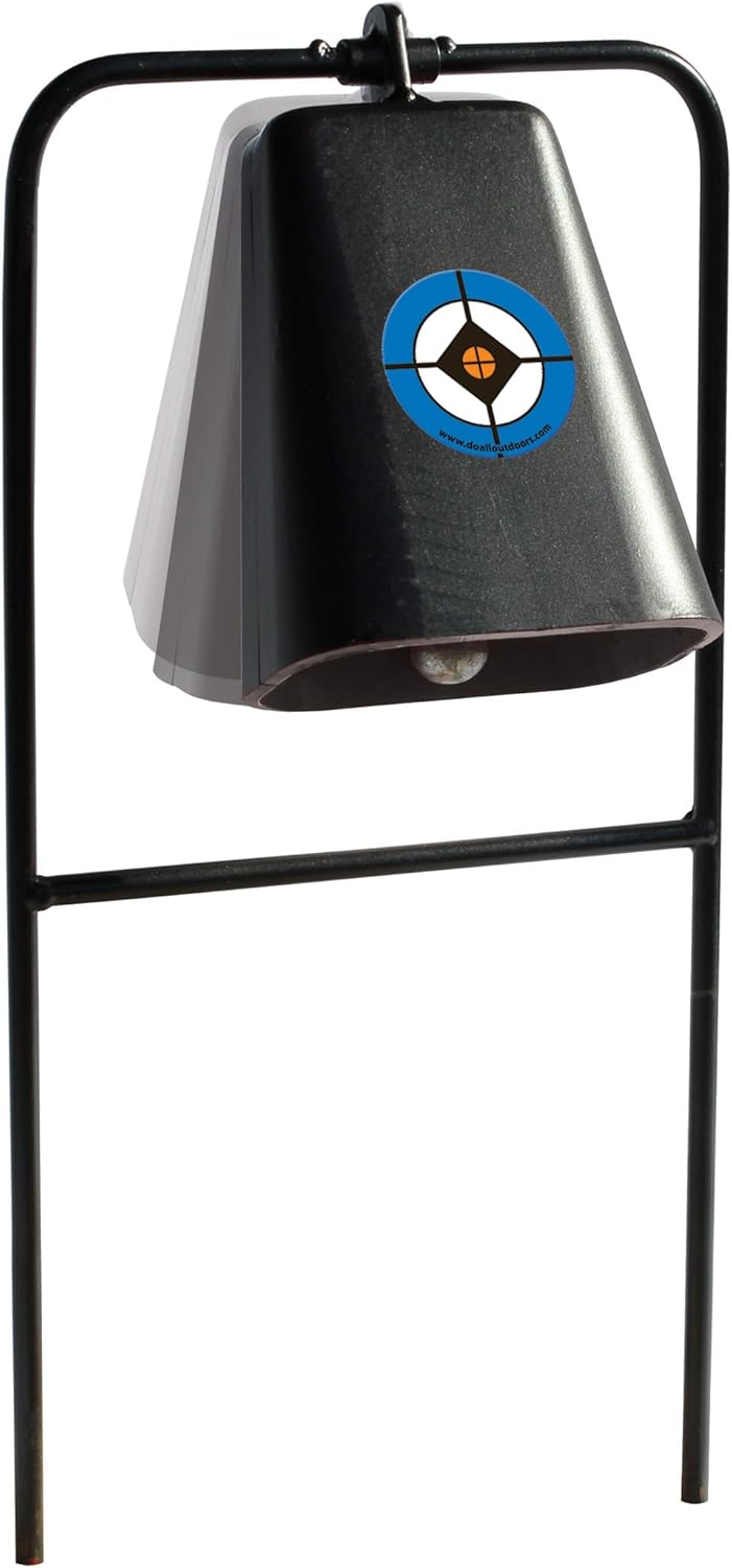 Steel Cow Bell Shooting Target for .22 Caliber - Durable Outdoor Plinking Bell
