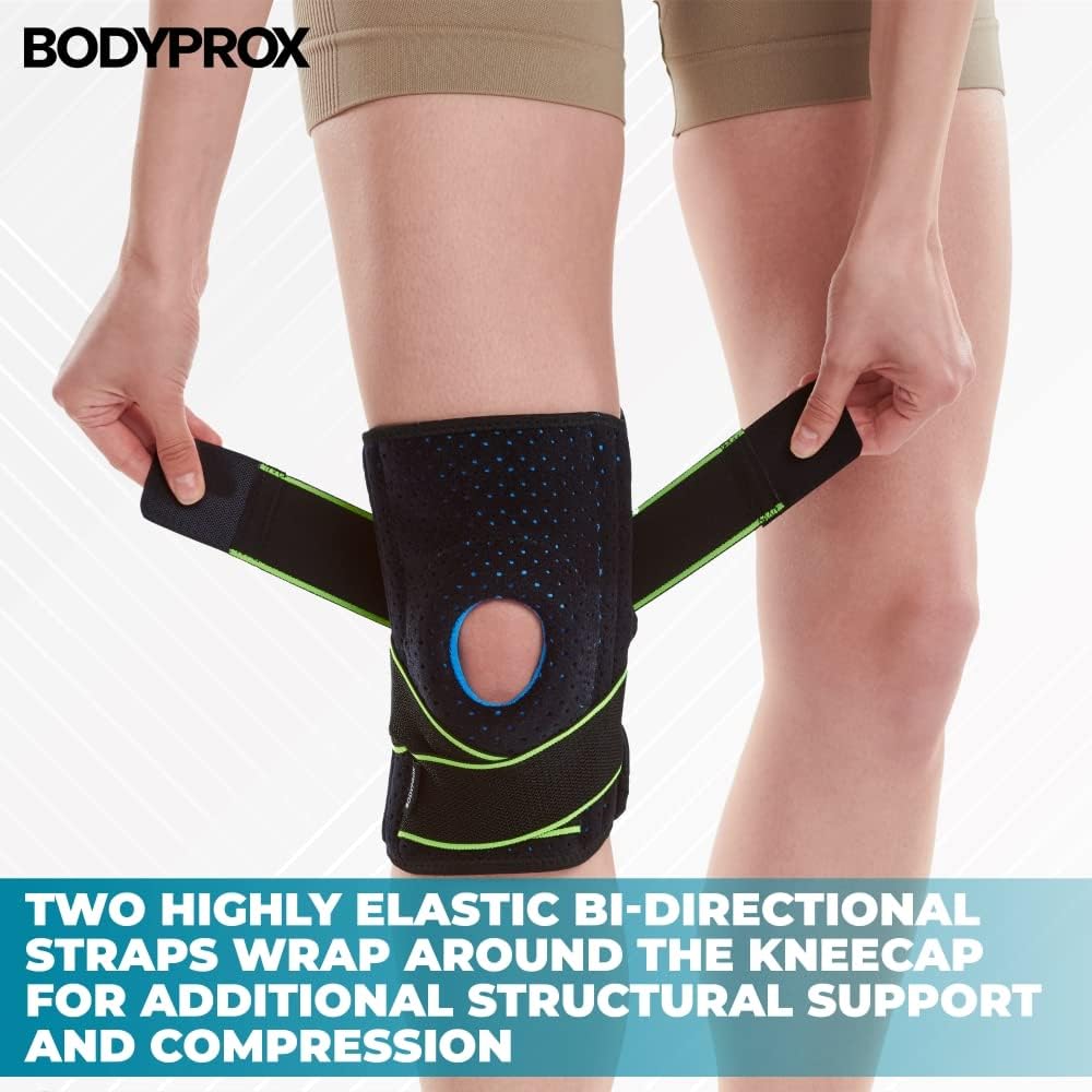 Bodyprox Knee Brace - Enhanced Support with Side Stabilizers & Patella Gel Pads | Adjustable Fit