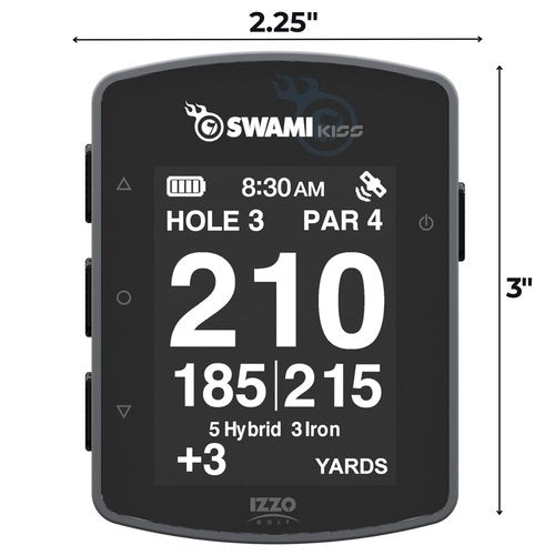Swami KISS 2.0 Handheld Golf GPS Ragnefinder with Integrated Magnets - Grey