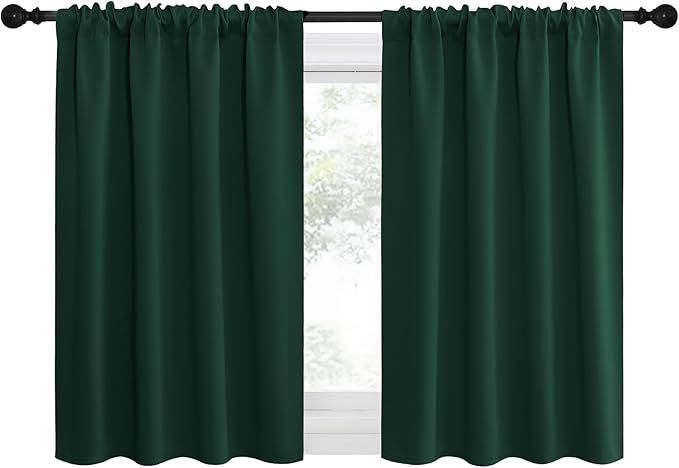NICETOWN 2 Panels Blackout Curtains, Rod Pocket Thermal Insulated Drapes