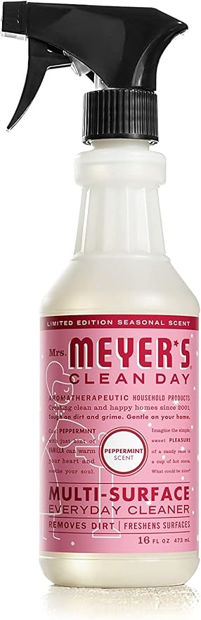 Mrs. MEYER'S CLEAN DAY Multi-Surface Cleaner, Peppermint, 16 Fl Oz. (Pack of 12)