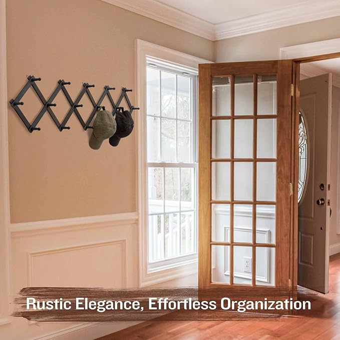 SCUNDA Rustic Wall Mounted Hat Rack