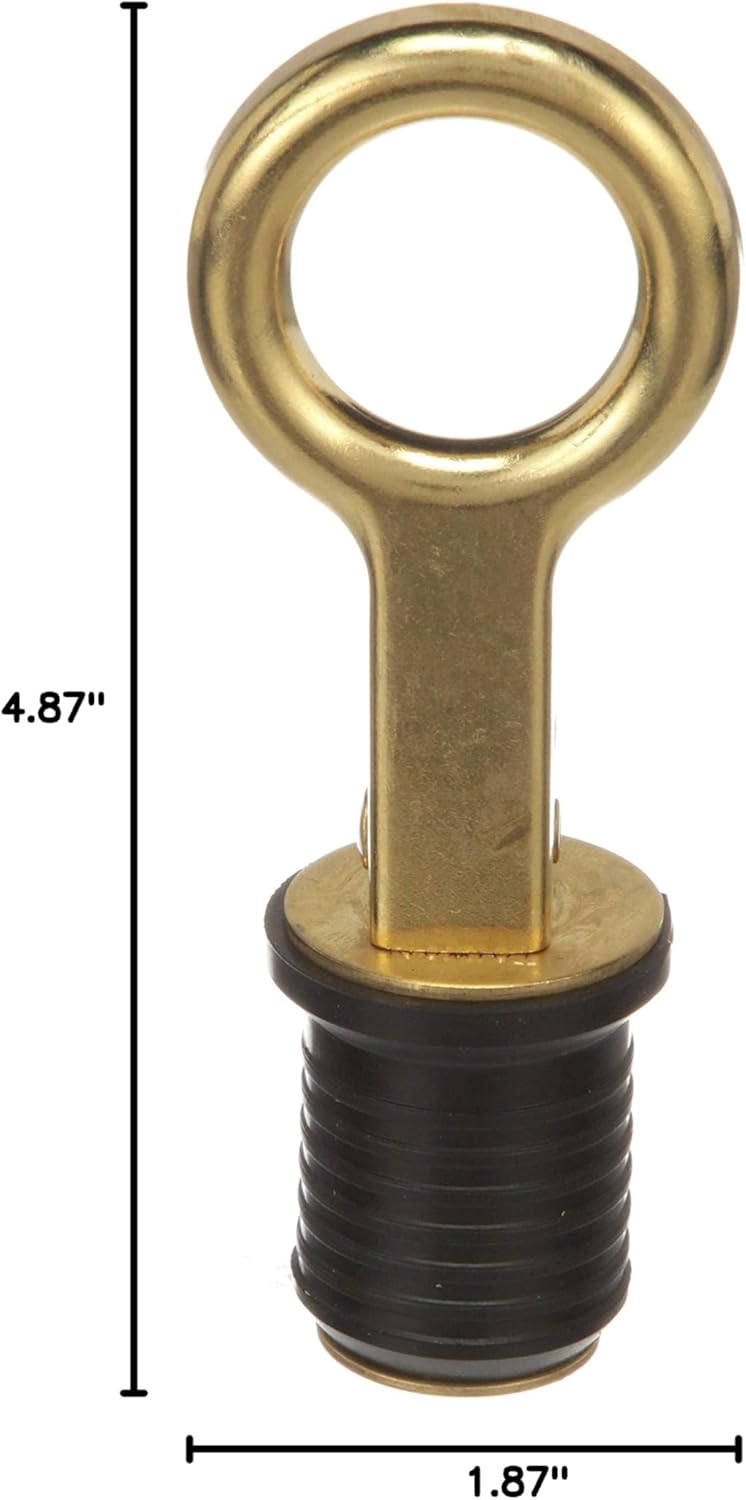 Attwood Snap-Handle Drain Plug - Durable Design for Easy Installation | Reliable Marine Accessory