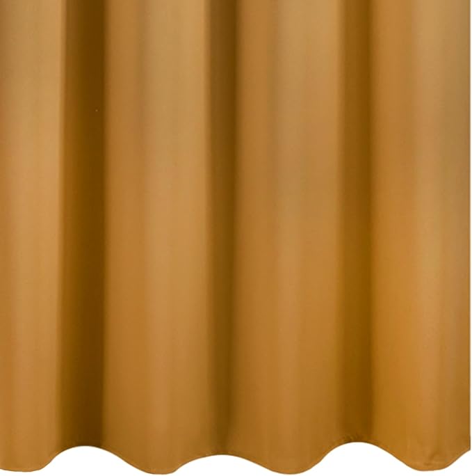 LEMOMO Mustard Yellow Thermal Blackout Curtains/52 x 72 Inch/Set of 2 Panels