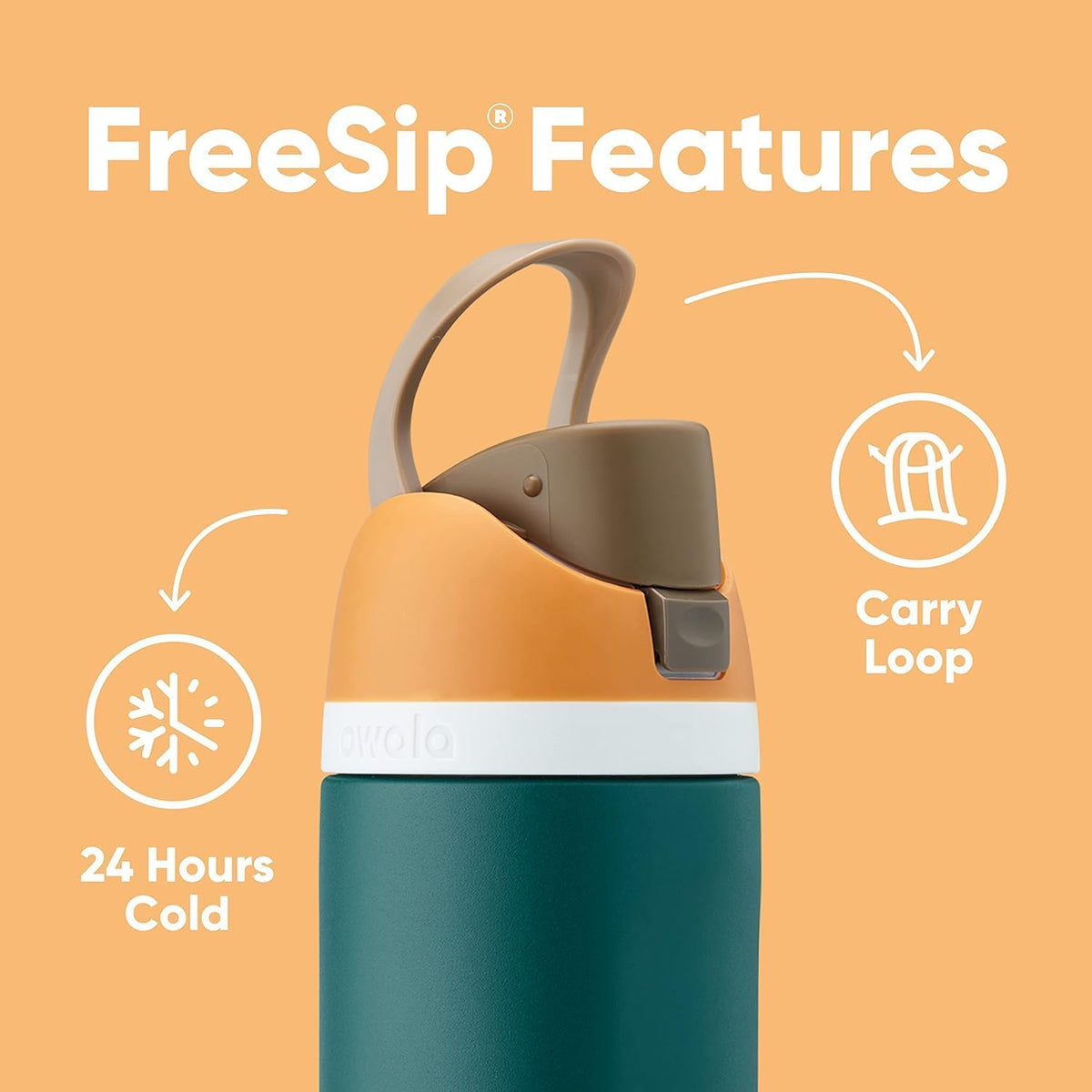 Owala FreeSip Insulated Stainless Steel Water Bottle - 32 oz BPA-Free | Perfect for Sports & Travel