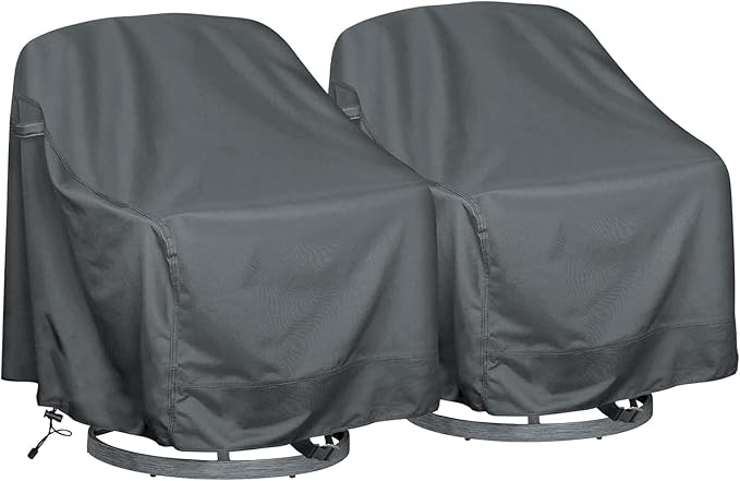 Outdoor Swivel Lounge Chair Cover 2 Pack,Waterproof Heavy Duty Outdoor Chair Covers, (33" W X 35" D X 38.5" H) Patio Furniture Cover for Swivel Patio Lounge Chair
