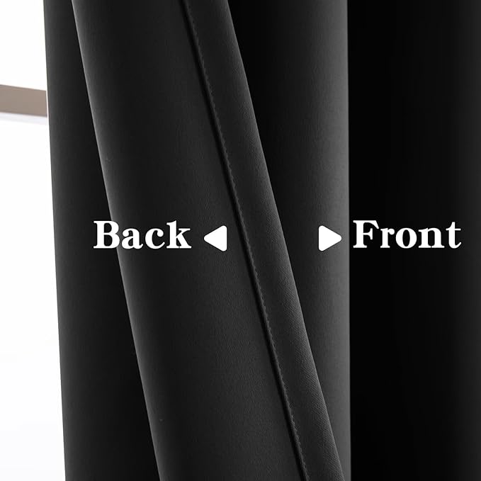 IGEMAEVE Blackout Curtains 84 Inch Length 2 Panels Set, Grommet Energy Saving