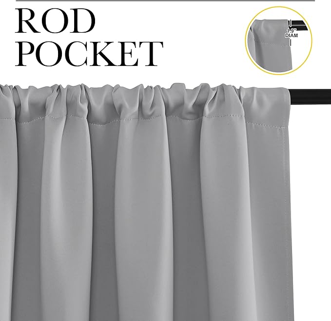 NICETOWN RV Blackout Curtains for Camper Windows, Short Room Darkening Drapes