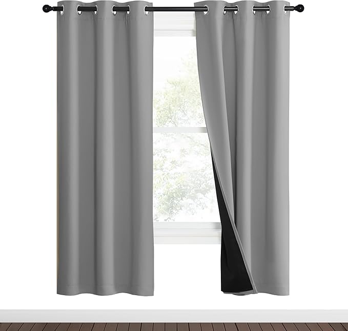 NICETOWN Full Shade Curtain Panels, Pair of Energy Smart & Noise Blocking Out